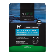 Nutripe Essence Australian Grain Free Salmon & Hormone-Free Chicken with Green Tripe Dry Food 200g